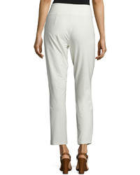 Eileen Fisher Washable Stretch Crepe Slim Ankle Pants