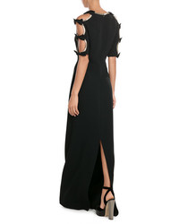 Jenny Packham Beaded Gown With Cutout Sleeves
