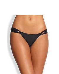 Cia.Maritima Swim Solid Loop Detail Bikini Bottom Black