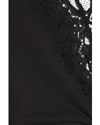I.D. Sarrieri Elite Cutout Chantilly Lace Trimmed Halterneck Bikini Black