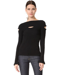 Cushnie et Ochs Boat Neck Top With Cutouts