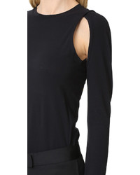 DKNY Knit Top With Cutouts