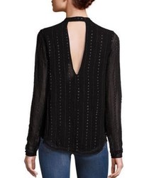 Free People Young Love Embellished Cutout Top