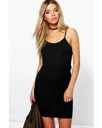 Boohoo Becky Cut Out Back Ribbed Bodycon Dress