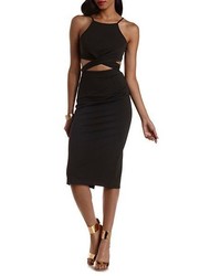 Crossover Cut Out Bodycon Dress