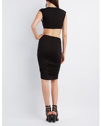 Charlotte Russe Knot Waist Cut Out Bodycon Dress