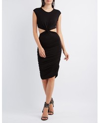 Charlotte Russe Knot Waist Cut Out Bodycon Dress