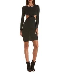 Charlotte Russe Knotted Waist Cut Out Bodycon Dress
