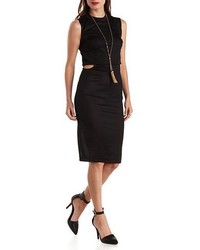 Charlotte Russe Layered Cut Out Bodycon Dress