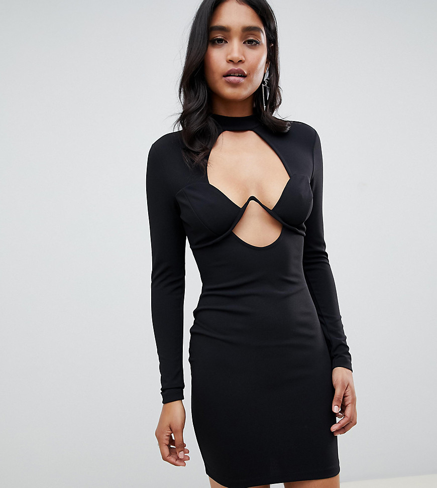 underwire cut out dress