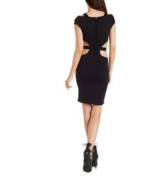 Charlotte Russe Mesh Cut Out Caged Bodycon Dress