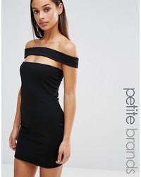 Missguided Petite Cut Out Panel Bardot Bodycon Dress