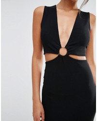 Missguided Ring Detail Cut Out Bodycon Dress