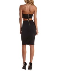 Charlotte Russe Strapless Cut Out Bodycon Dress