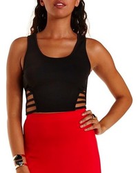 Charlotte Russe Caged Cut Out Crop Top