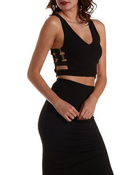 Charlotte Russe Caged Side Sleeveless Crop Top