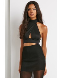 Forever 21 Cutout Halter Crop Top