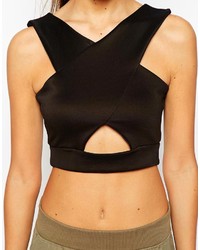 Daisy Street Halter Crop Top With Cut Out And Low Back, $16