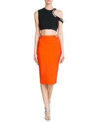 Thierry Mugler Mugler Crepe Top With Cut Out Detail