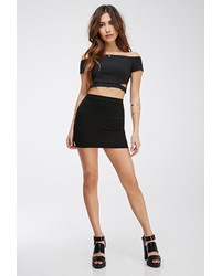 Forever 21 Off The Shoulder Cutout Crop Top