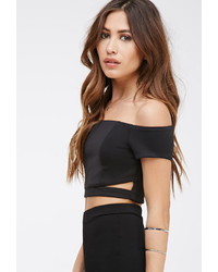 Forever 21 Off The Shoulder Cutout Crop Top