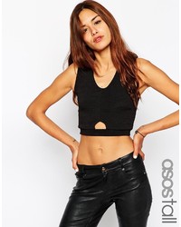 Asos Tall Structured Crepe Top With Cut Out