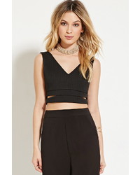 Forever 21 V Neck Cutout Crop Top