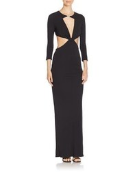 ABS by Allen Schwartz Abs Solid Long Sleeve Dress With Cutouts