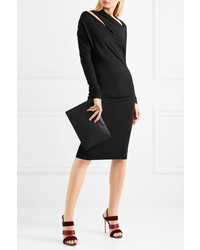 Vivienne Westwood Anglomania Timans Cutout Draped Stretch Jersey Dress Black