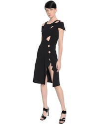 Christopher Kane Asymmetrical Cutout Viscose Crepe Dress