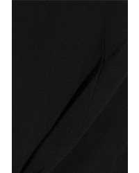 Rosetta Getty Knotted Cutout Crepe Dress Black