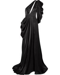 Ong-Oaj Pairam Evelyn One Shoulder Silk Satin Gown