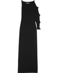 Halston Heritage Asymmetric Cutout Jersey Crepe Gown