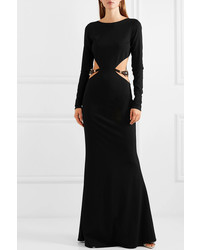 Haney Kate Embellished Cutout Stretch Cady Gown