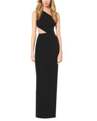 Michael Kors Michl Kors Paillette Embroidered One Shoulder Cutout Gown