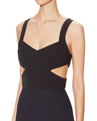 Cynthia Rowley Quilted Cut Out Gown