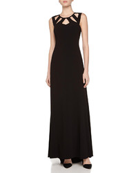 Vera Wang Top Cutout Gown Black