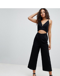Asos Tall Asos Design Tall Cotton Jumpsuit With Cut Out Detail