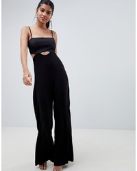 ASOS DESIGN Cami Jumpsuit With Scuba Top And Cut Out Detail