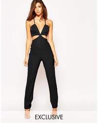 Naanaa Cut Out Plunge Tailored Jumpsuit