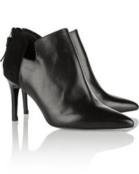 Sandro Amara Leather And Suede Ankle Boots