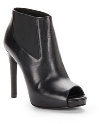 Ash Amber Peep Toe Leather Ankle Boots