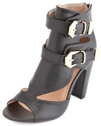 Charlotte Russe Belted Cut Out Peep Toe Heels