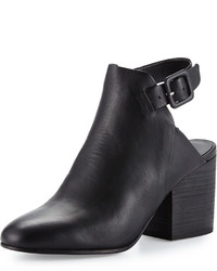 Eileen Fisher Bonus Leather Ankle Strap Bootie Black
