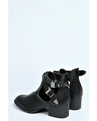 Boohoo Honey Cut Out Double Buckle Ankle Boot
