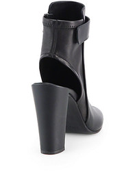 Vince Brigham Leather Open Toe Ankle Boots