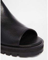 Asos Collection Abs Leather Ankle Boots