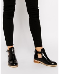 Asos Collection Arkin Cut Out Leather Ankle Boots