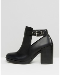 Pull&Bear Cut Out Heeled Ankle Boot