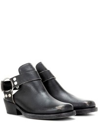 Balenciaga Cut Out Leather Ankle Boots